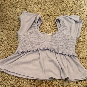 Altar'd State Light Purple Smocked Blouse